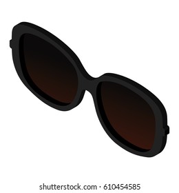 Isolated geometric glasses on a white background, Vector illustration