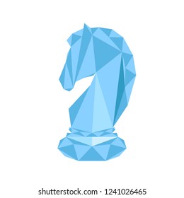 Isolated geometric knight chess piece. Vector illustration design