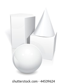Isolated geometric objects. Vector illustration.