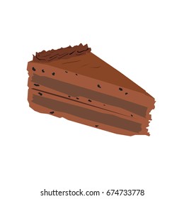 Isolated geometric piece of cake, Vector illustration