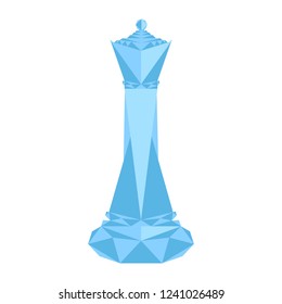 Isolated geometric queen chess piece. Vector illustration design