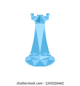 Isolated geometric rook chess piece. Vector illustration design