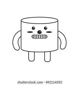 Isolated geometry shape cartoon design