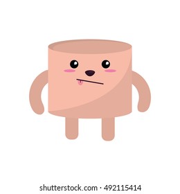 Isolated geometry shape cartoon design