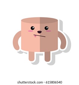 Isolated geometry shape cartoon design