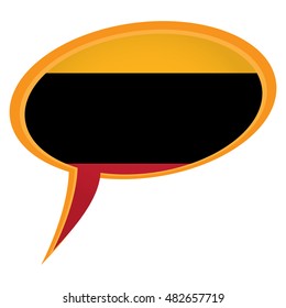 Isolated german flag on a bubble chat, Vector illustration
