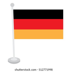 Isolated German flag on a white background, Vector illustration