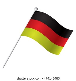 Isolated German flag, Vector illustration