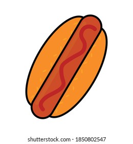 Isolated german sausage october fest icon- Vector
