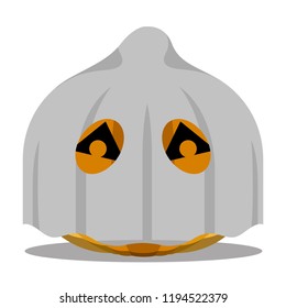 Isolated ghost halloween pumpkin. Vector illustration design