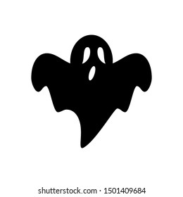 Isolated ghost icon on a White Background. Ghost vector icon, Emotion Variation. Simple flat style design elements. Creepy horror images.