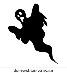 Isolated ghost icon on a White Background. Ghost vector icon, Emotion Variation. Simple flat style design elements.