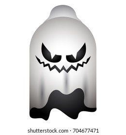 Isolated ghost icon on a white background, vector illustration