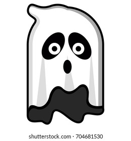 Isolated ghost icon on a white background, vector illustration