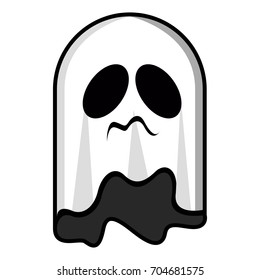 Isolated ghost icon on a white background, vector illustration