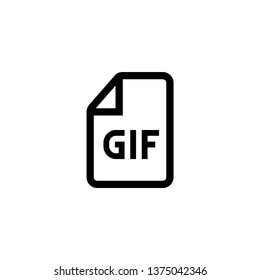 Isolated Gif file vector icon