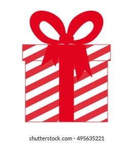 isolated gift box, vector cartoon