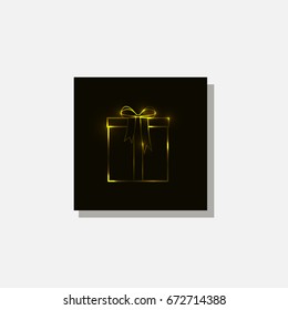 Isolated gift box. Vector illustration. Isolated object Icon
