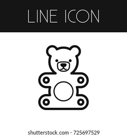Isolated Gift Outline. Soft Vector Element Can Be Used For Gift, Teddy, Soft Design Concept.