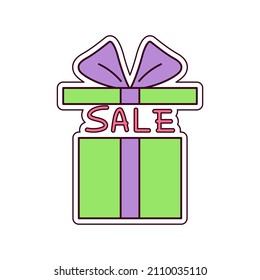 Isolated gift sale discount shop promo vector illustration