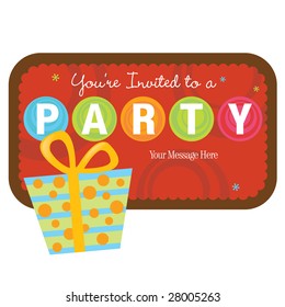 Isolated gift with sign