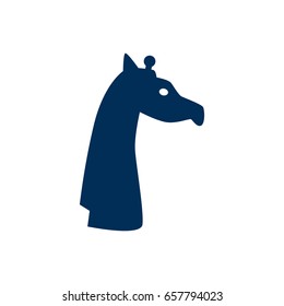Isolated Giraffe Icon Symbol On Clean Background. Vector Camelopard Element In Trendy Style.