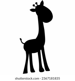 Isolierte Giraffe Silhouette, Vektorgrafik.