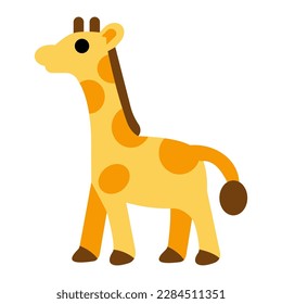 Isolated Giraffe Vector Icon, Emoji, Emoticon