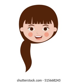 Isolated girl cartoon design