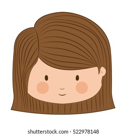 Isolated girl cartoon design