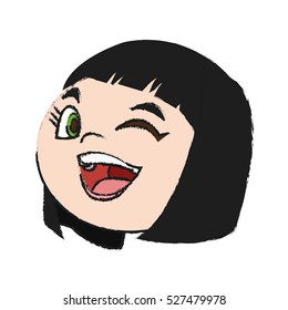 Isolated girl cartoon design