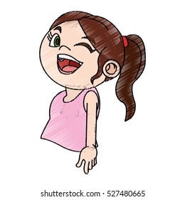 Isolated girl cartoon design