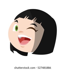 Isolated girl cartoon design