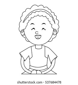 Isolated girl cartoon design