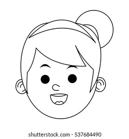 Isolated girl cartoon design