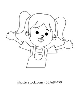 Isolated girl cartoon design