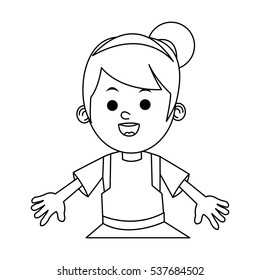 Isolated girl cartoon design