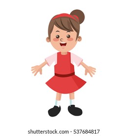Isolated girl cartoon design