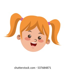 Isolated girl cartoon design