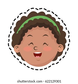 Isolated girl cartoon design