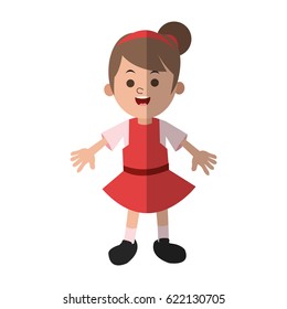 Isolated girl cartoon design