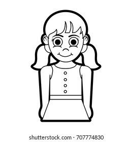 Isolated girl cartoon design