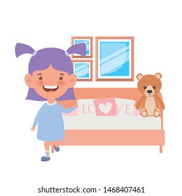 Isolated girl cartoon design vector illustration