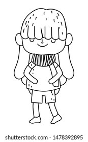 Isolated girl cartoon design vector illustration