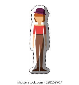 Isolated girl design