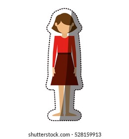 Isolated girl design