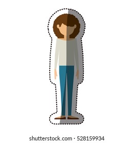 Isolated girl design