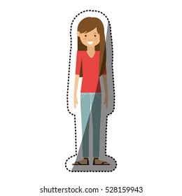 Isolated girl design