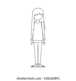 Isolated girl design