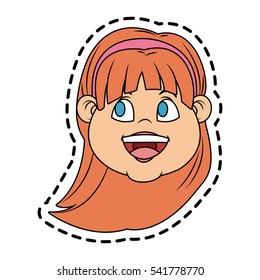 Isolated girl design